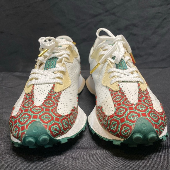 New Balance Men Red and White Sneakers - Picture 2 of 7